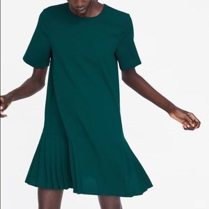Zara pleated shift dress